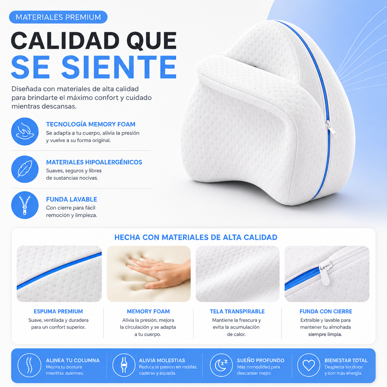 WellBora™ Almohada de Alineación, Despertá sin dolor por primera vez en años