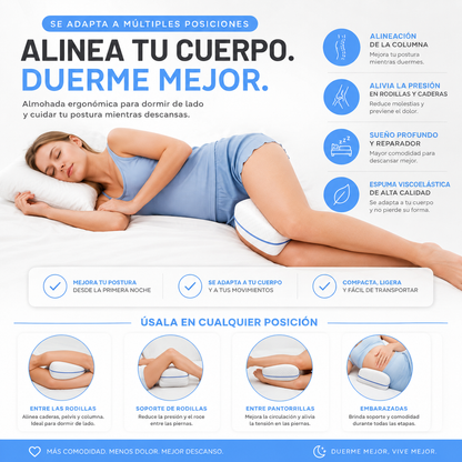 WellBora™ Almohada de Alineación, Despertá sin dolor por primera vez en años